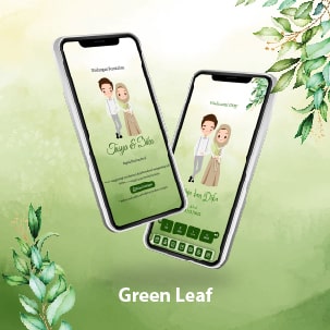 Tema Undangan Green Leaf by Walimahanid | 081211418687