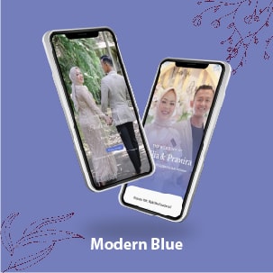 Tema Undangan Modern Blue by Walimahanid | 081211418687