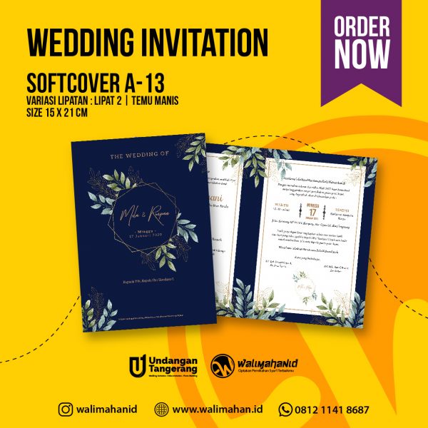 Undangan Pernikahan Tangerang A13 - Walimahanid | 081211418687